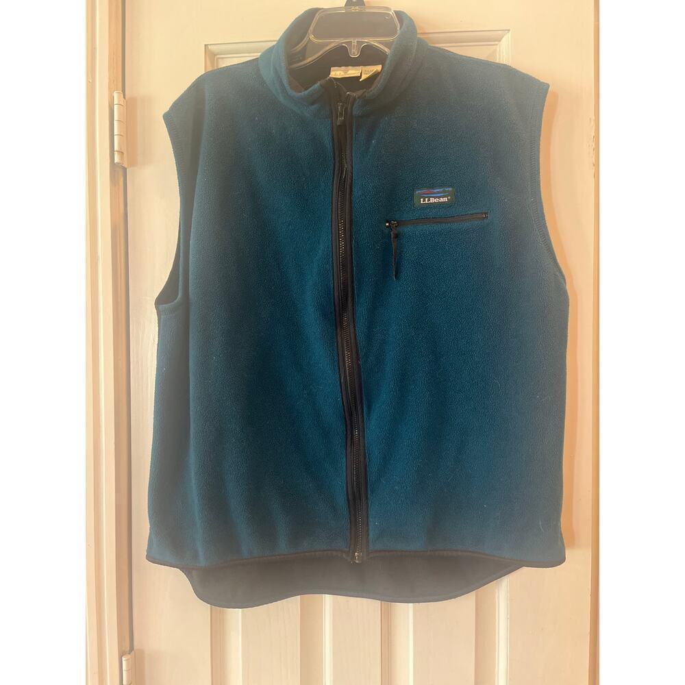 LL Bean Colorblock Fleece Vest Men XL Travel Camping Outdoor Hiking Layer Warm - Picture 11 of 11